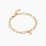 Paperclip Initial Charm Bracelet