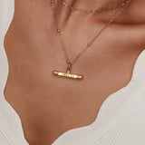Custom Name & Birthstone T-Bar Necklace