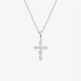 Moissanite Signature Cross Necklace