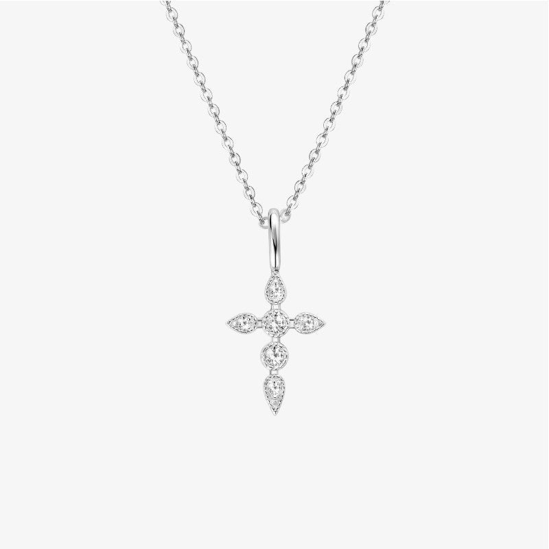 Moissanite Signature Cross Necklace