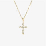 Moissanite Signature Cross Necklace