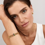Gold Beaded Birthstone Bracelet
