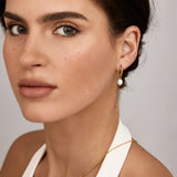 Mini Twisted Pearl Hoops